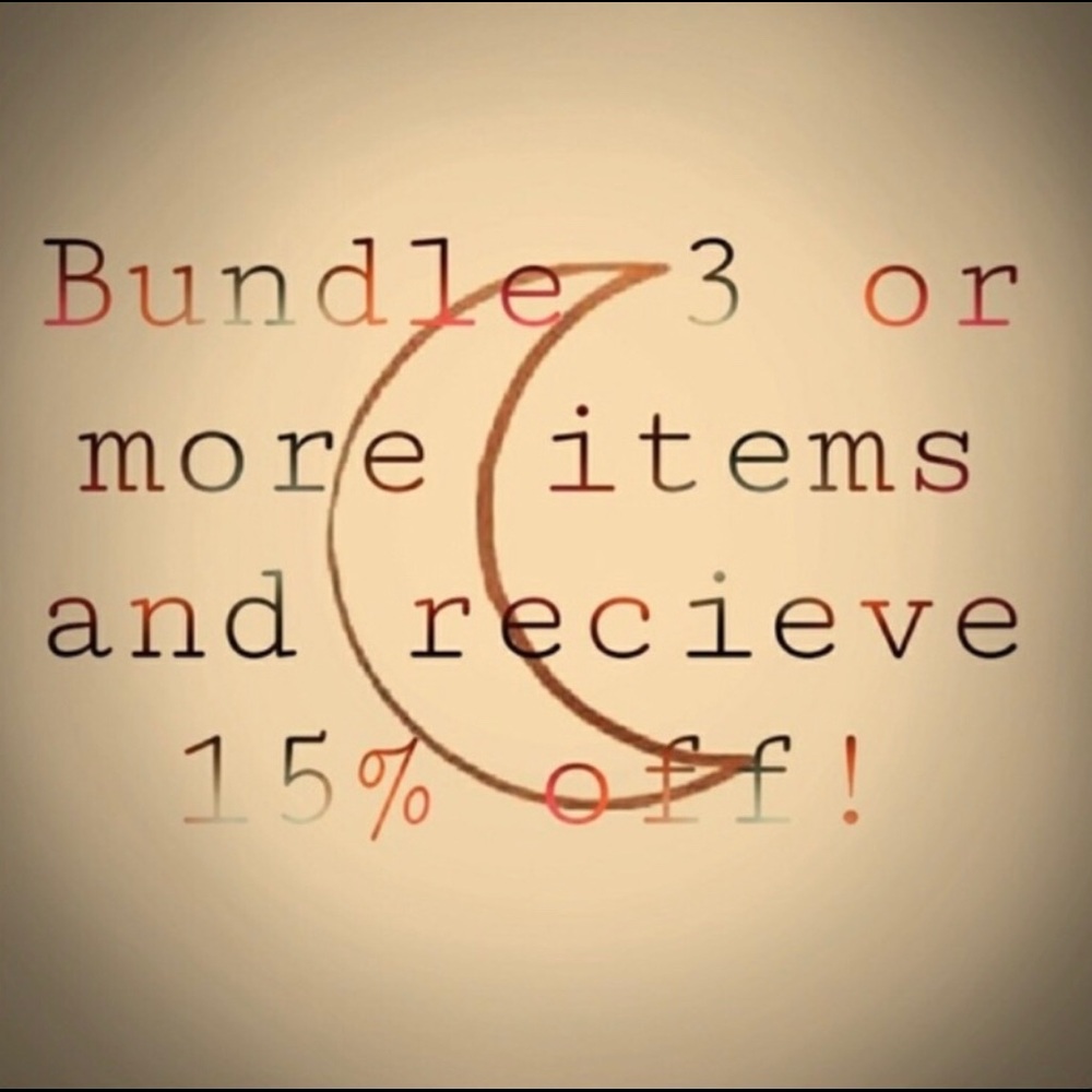 Bundle 3 items and receive 15% off